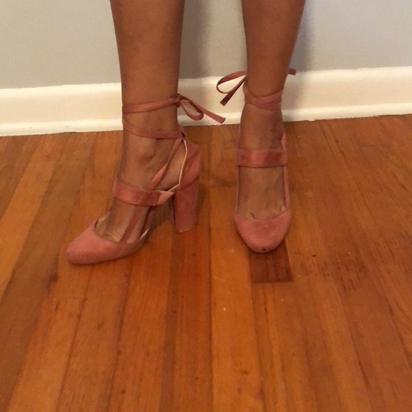 Mauve block heels - Picture 4 of 9
